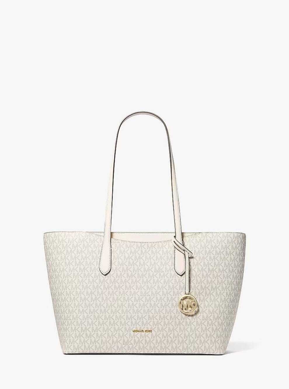 Michael Kors Arden Large Signature Logo Tote Bag Light Cream Multi